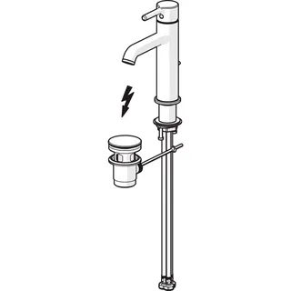 EHM Waschtisch-Batt., ND HANSAVANTIS Style 5438 Zugst.Ablgarn. Ausld. 133 mm chr – Bild 3