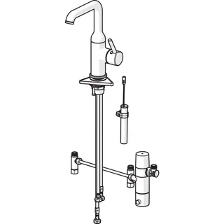 EHM Waschtisch-Batt. HANSAVANTIS Style 5460 3 V, Bluetooth Ausld. 147 mm chr – Bild 3
