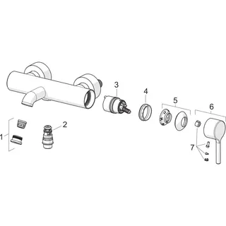EHM Wafü und Brausebatt. HANSAVANTIS Style 5444 Ausld. 168 mm chr – Bild 4