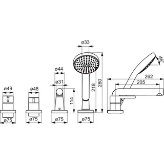 EHM FM-Set f. Wafü/Br. HANSAVANTIS Style 5471 Ros. rund 1-strahlig Ausld. – Bild 3