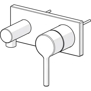 EHM FM-Set f. Brausebatt. HANSAVANTIS Style 5481 Ros. eckig chr – Bild 3