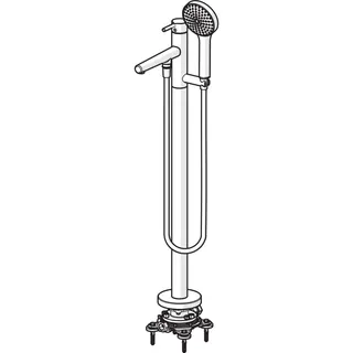 EHM Badebatt. bodenst. HANSAVANTIS Style 5483 Ausld. 209 mm chr – Bild 2