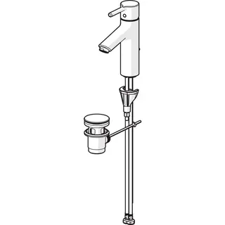 EHM Waschtisch-Batt. HANSAVANTIS XL 5256 Zugst.Ablgarn. Ausld. 114 mm chr Pinheb. – Bild 3