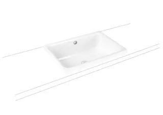 Kaldewei WB CAYONO S Aufsatzwaschtisch Mod. 3189,580x415mm,alpinweiß,AD,mÜL,chr