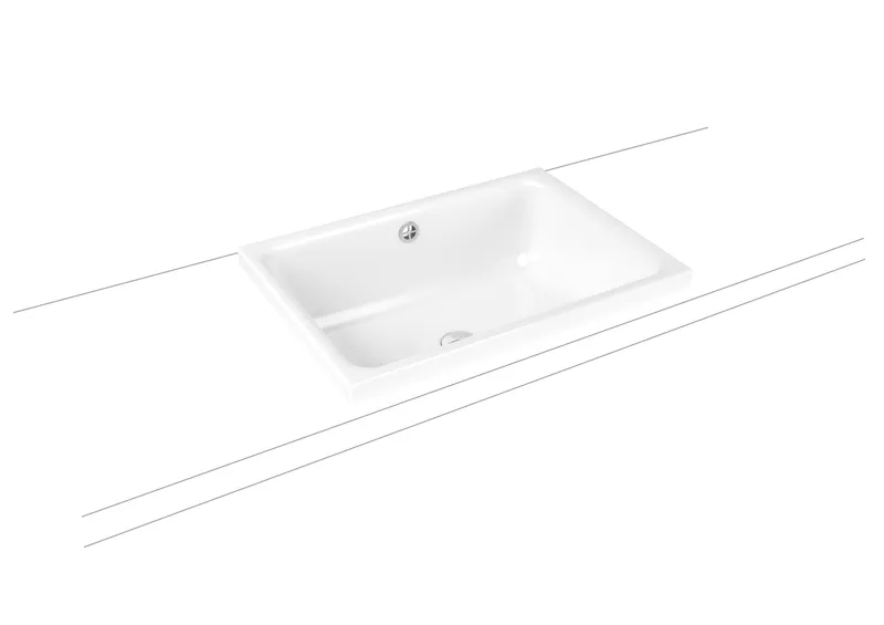 Kaldewei WB CAYONO S Aufsatzwaschtisch Mod. 3189,580x415mm,alpwe,PEFF,AD,mÜL,chr