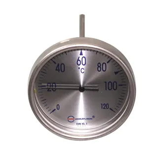 EBRO Thermometer Edelstahl Warmwasser: 0 C bis +120 C DN 40