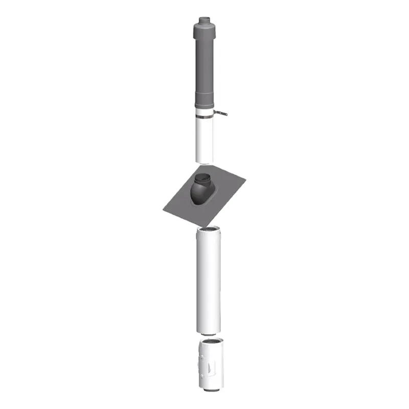 MHG Basis-Set Dachheizzentrale DN 60/100 ziegelrot