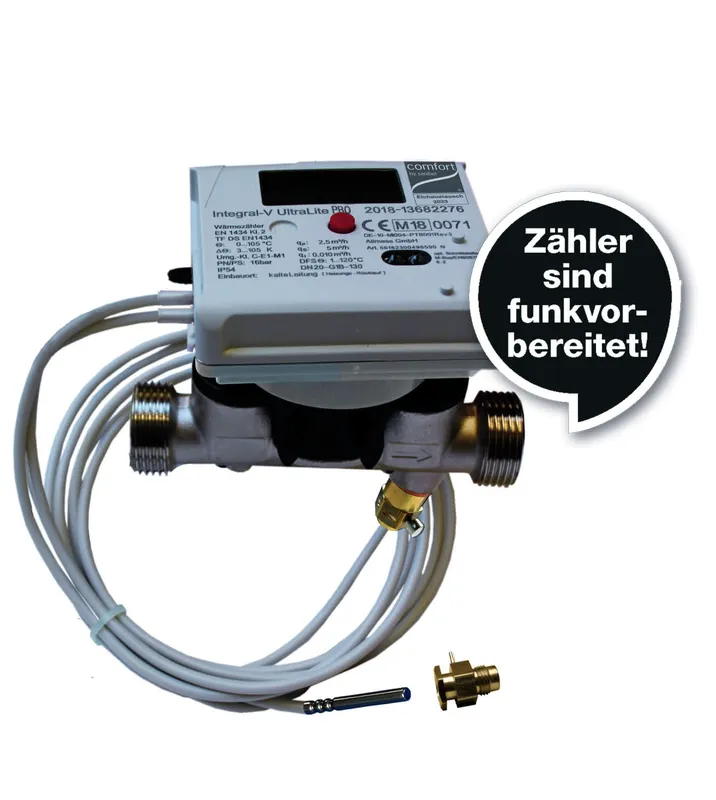 comfort-Kompaktwärmezähler A23 Integral- V UltraLite PRO Qp1,5 Baulänge 110mm