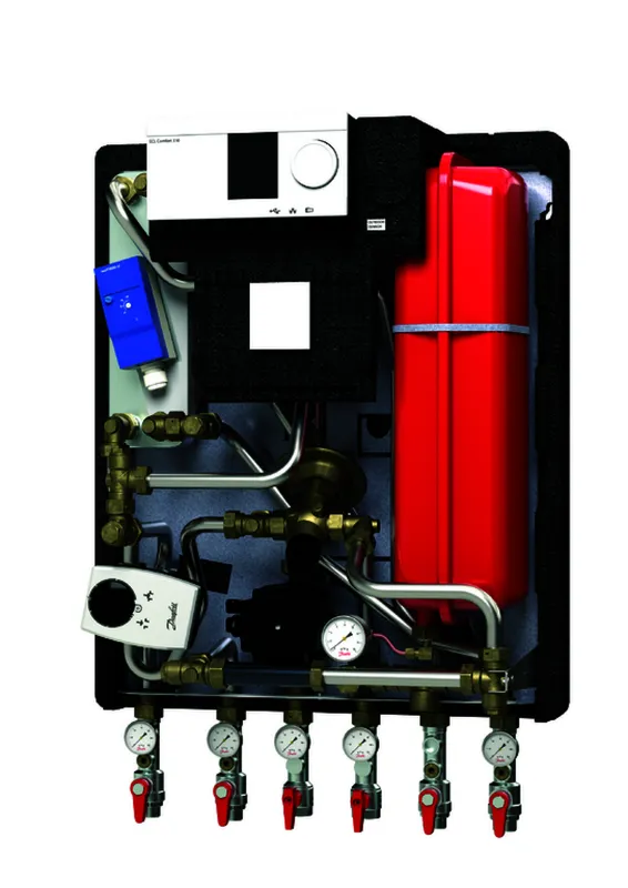 Danfoss Hausstation VXe Solo HWP, 3 FBH:15kW, ECL310/A230, STW