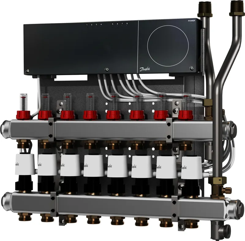 Danfoss Heizkreisverteiler Typ SGC 12 Heizkreisen u. Icon Hauptregler 230V