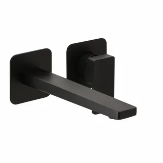 CEO BLACK Waschtisch-Wandbatterie Farbset 210mm 2 Blenden Schwarz matt
