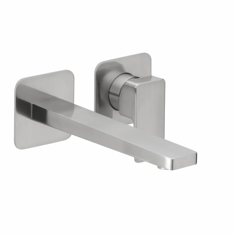 CEO iX-finish Waschtisch-Wandbatterie Farbset 210mm 2 Blenden Edelstahlfinish