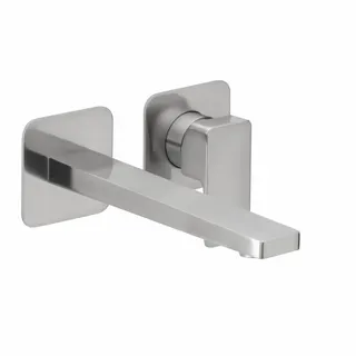 CEO iX-finish Waschtisch-Wandbatterie Farbset 210mm 2 Blenden Edelstahlfinish