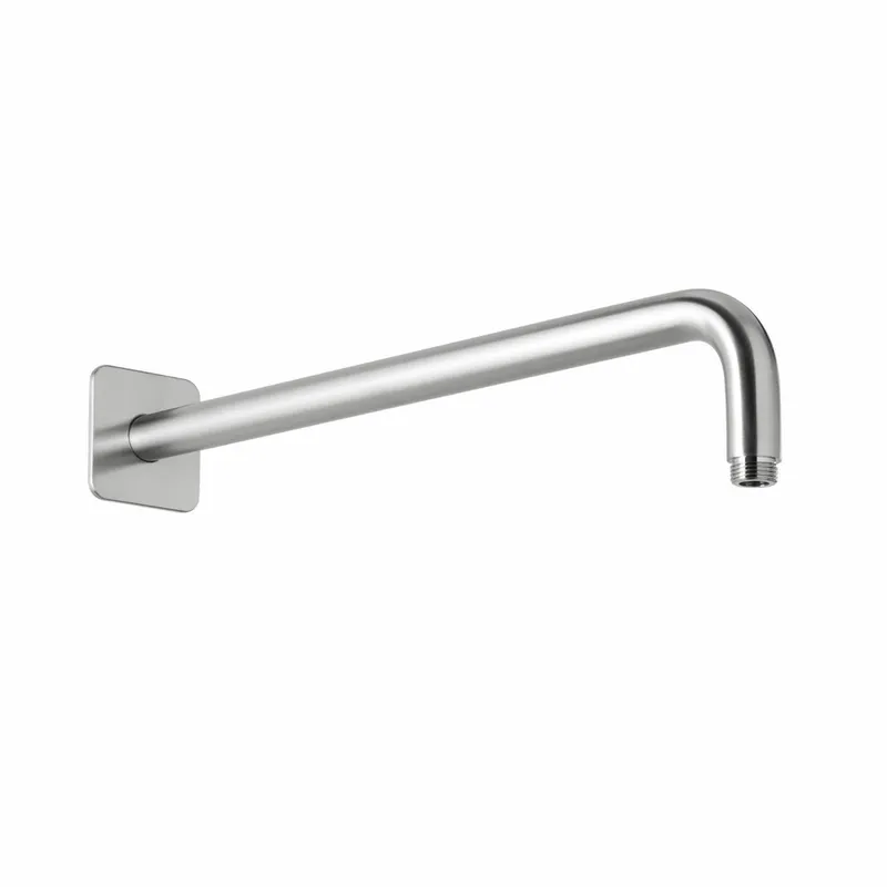 LIVING SPA Wandarm 420mm 70 soft gewinkelt Edelstahlfinish