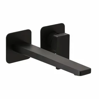 CEO BLACK Waschtisch-Wandbatterie Farbset 240mm 2 Blenden Schwarz matt