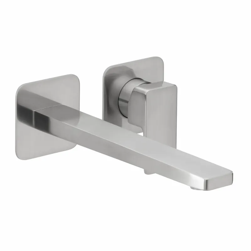 CEO iX-finish Waschtisch-Wandbatterie Farbset 240mm 2 Blenden Edelstahlfinish