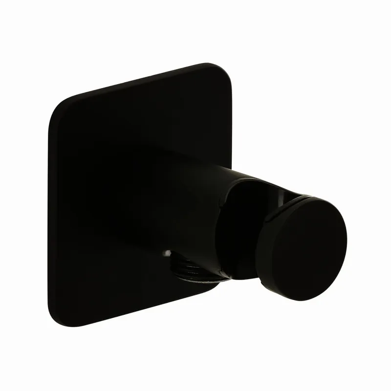 LIVING SPA Anschlussbogen 70 mit Konushalter soft Schwarz matt