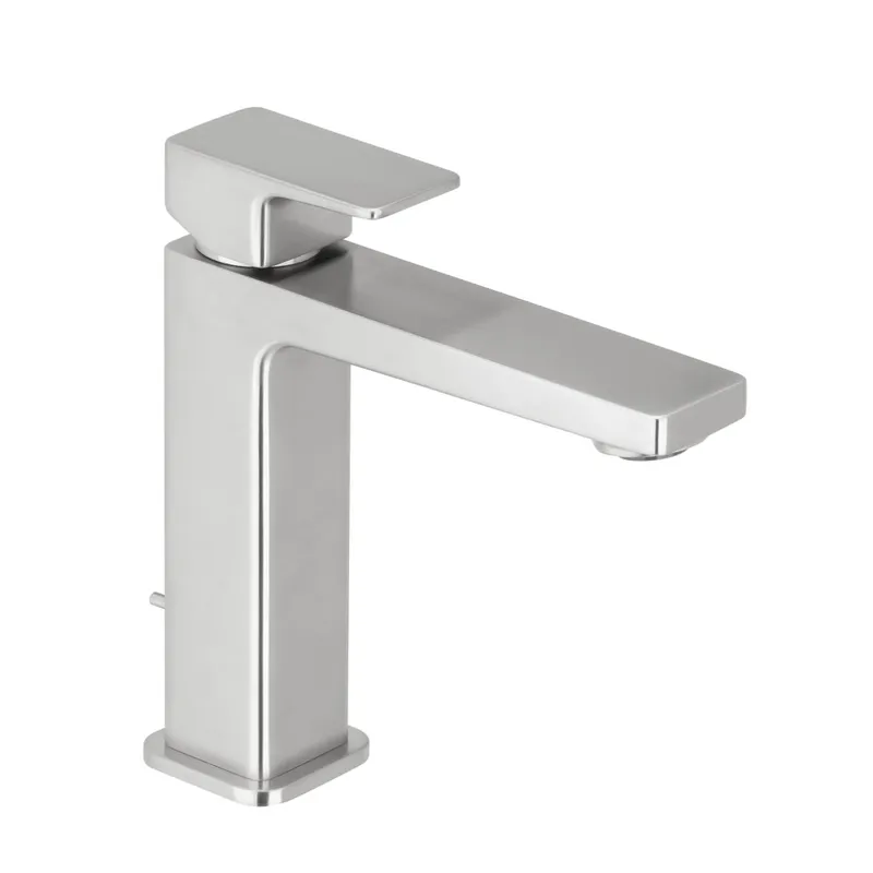 CEO iX-finish Waschtisch-Einlochbatterie M-Size mit Ablauf Edelstahlfinish