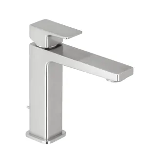 CEO iX-finish Waschtisch-Einlochbatterie M-Size mit Ablauf Edelstahlfinish