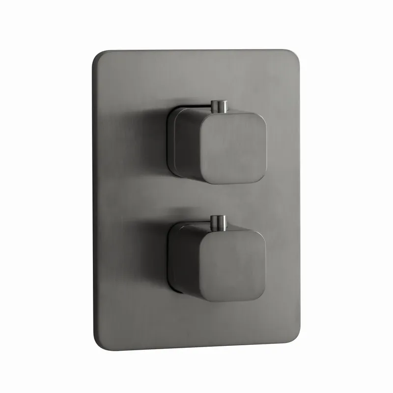 LIVING Thermostat-Farbset 2 Verbraucher soft soft Edelstahlfinish