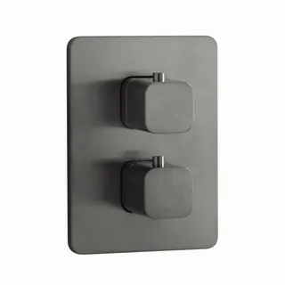 LIVING Thermostat-Farbset 2 Verbraucher soft soft Edelstahlfinish