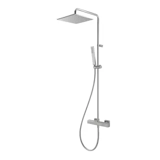 LIVING SPA Duschsäule RB 250mm soft Stabhandbrause Edelstahlfinish