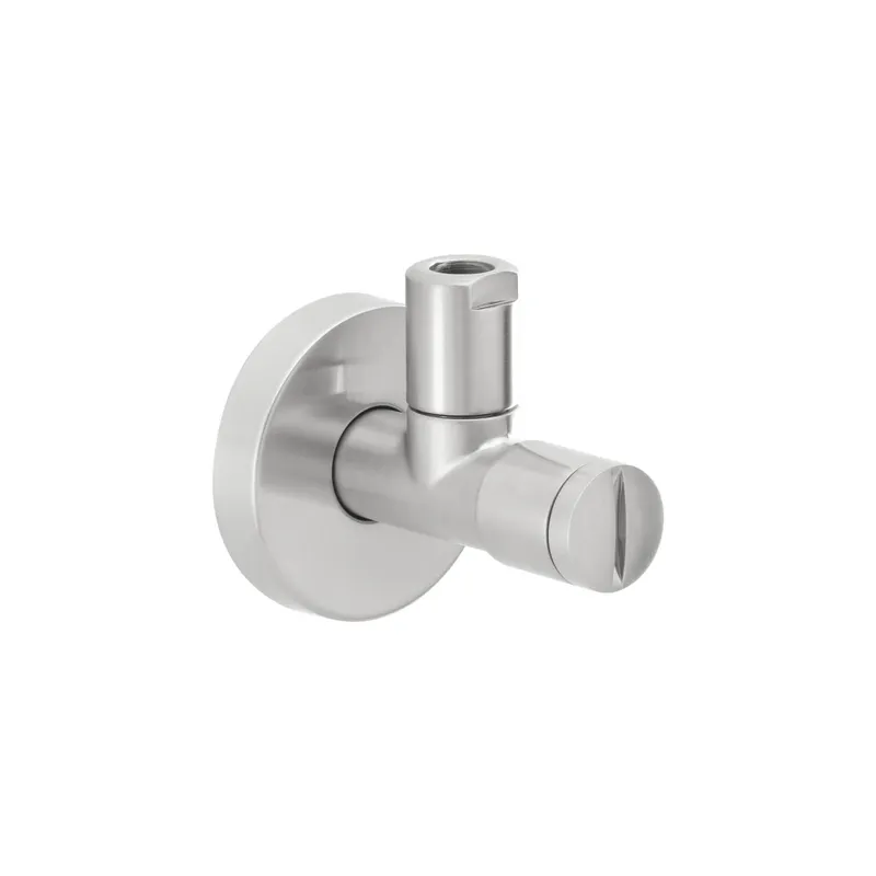 LIVING Eckventil rund Edelstahlfinish