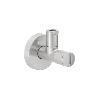 LIVING Eckventil rund Edelstahlfinish
