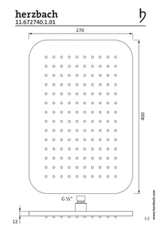 LIVING SPA Regenbrause 270x400mm soft Chrom – Bild 2