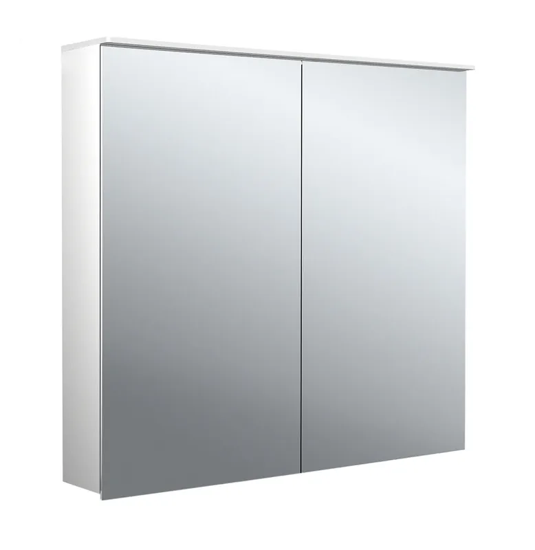 Emco Lichtspiegelschrank flat 2 06403 Aufputz, 2trg. 800 mm alu.