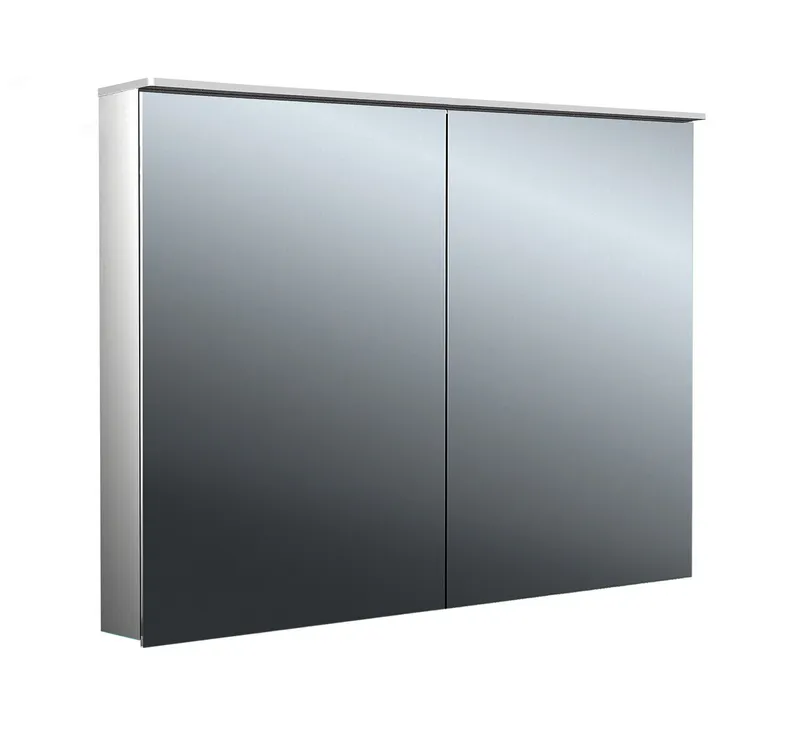 Emco Lichtspiegelschrank flat 2 06404 Aufputz, 2trg. 1000 mm alu.