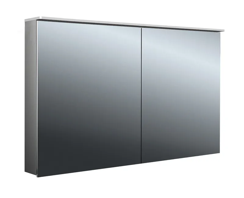 Emco Lichtspiegelschrank flat 2 06405 Aufputz, 2trg. 1200 mm alu.