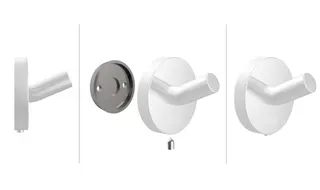 Emco Haken round 13900 D: 12 mm weiss