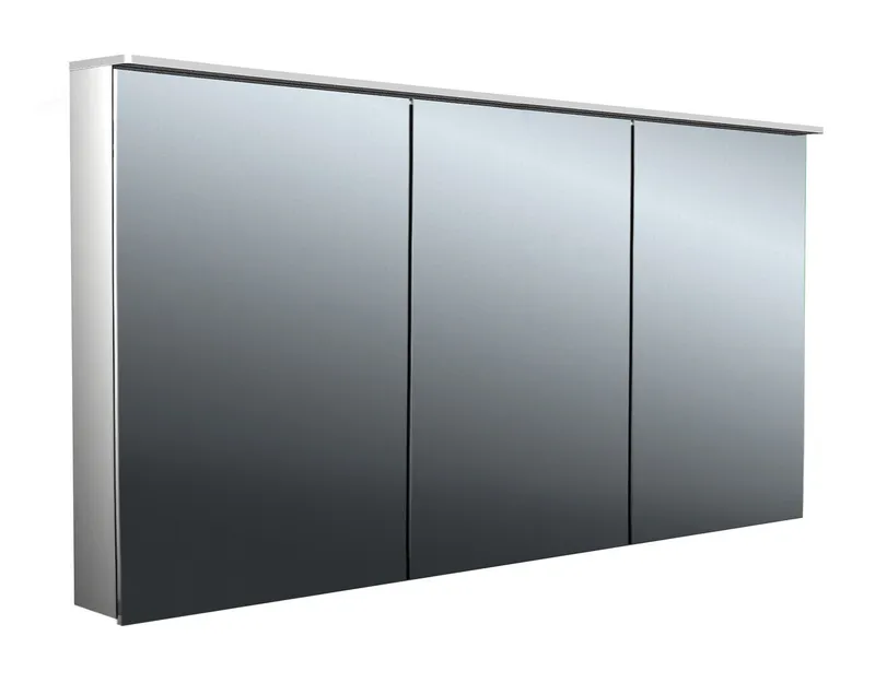 Emco Lichtspiegelschrank flat 2 06406 Aufputz, 3trg. 1400 mm alu.