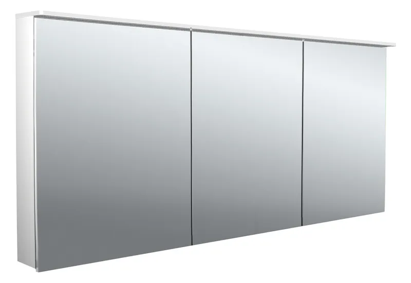 Emco Lichtspiegelschrank flat 2 06407 Aufputz, 3trg. 1600 mm alu.