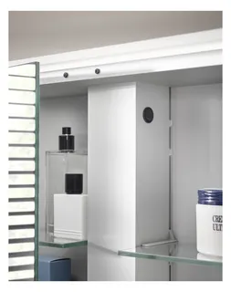 Emco Lichtspiegelschrank flat 2 06302 Aufputz, 2trg. 600 mm alu. – Bild 4