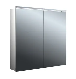 Lichtspiegelschrank, B:800mm / T:113mm trend4YOU 2.0, 2-trg,AP,LED,Unterl. Alu