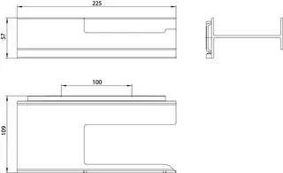 Emco Papierhalter aura 13400 Aufnahme rechts schw – Bild 3