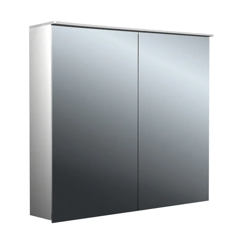 Emco Lichtspiegelschrank pure 2 05403 Aufputz, 2trg. 800 mm alu.