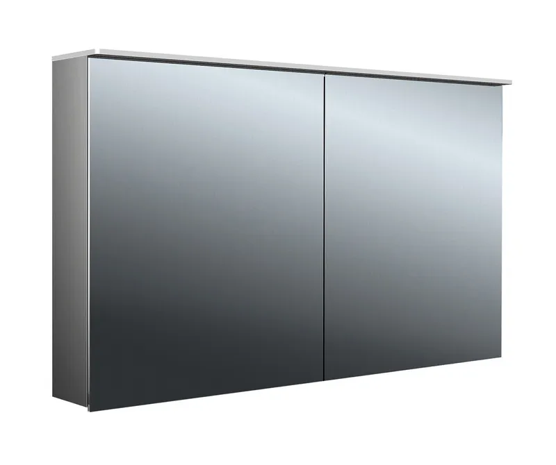 Emco Lichtspiegelschrank pure 2 05405 Aufputz, 2trg. 1200 mm alu.