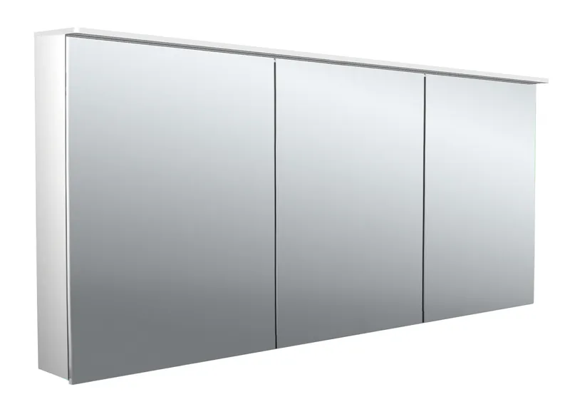 Emco Lichtspiegelschrank pure 2 05407 Aufputz, 3trg. 1600 mm alu.