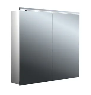Lichtspiegelschrank, B:800mm / T:153mm trend4YOU 2.0, 2-trg,AP,LED,Unterl. Alu