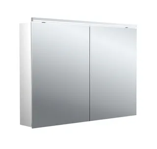 Lichtspiegelschrank, B:1000mm / T:153mm trend4YOU 2.0, 2-trg,AP,LED,Unterl. Alu