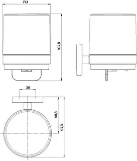 Emco Einhand-Seifenspender round 13301 schw – Bild 3