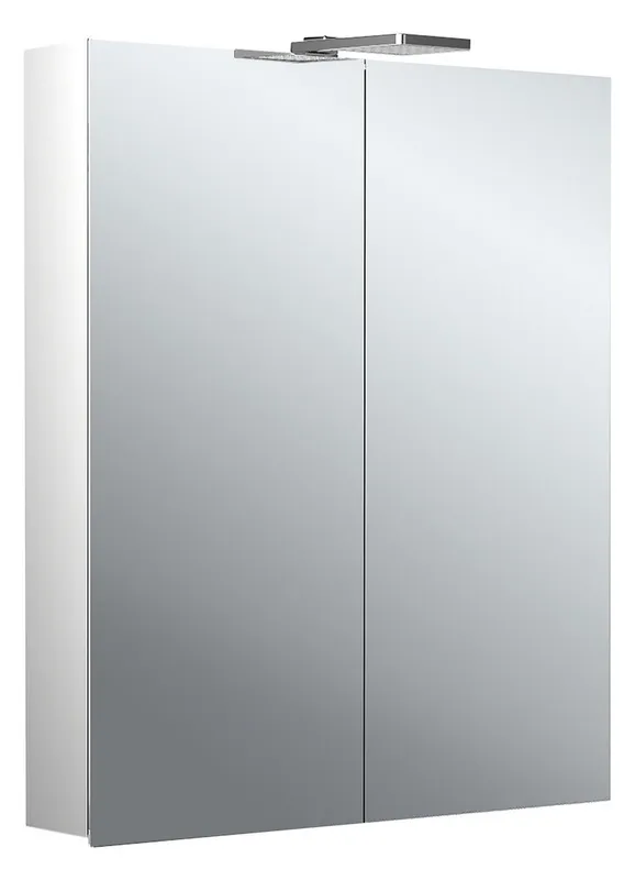Emco Lichtspiegelschrank flat 2 06302 Aufputz, 2trg. 600 mm alu.