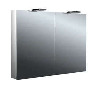 Emco Lichtspiegelschrank flat 2 06304 Aufputz, 2trg. 1000 mm alu.