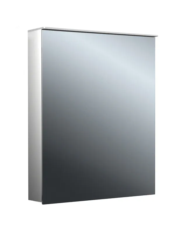 Emco Lichtspiegelschrank flat 2 06401 Aufputz, 1trg. 600 mm alu.