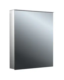 Emco Lichtspiegelschrank flat 2 06401 Aufputz, 1trg. 600 mm alu.