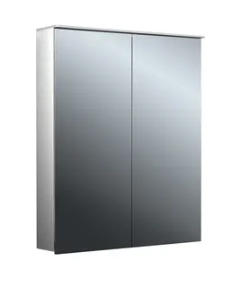 Emco Lichtspiegelschrank flat 2 06402 Aufputz, 2trg. 600 mm alu.