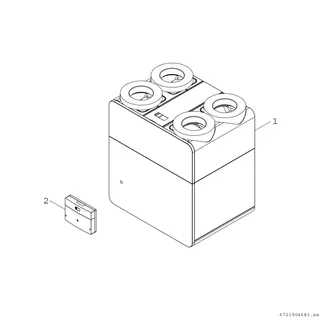 BOSCH Wohnungslüftungsgerät V5001 C 450E mit Enthalpiewärmetauscher, 450m3/h – Bild 2